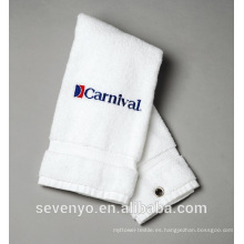 Toalla de golf blanca 100% algodón GYM toalla de deporte logotipo personalizado ST-014